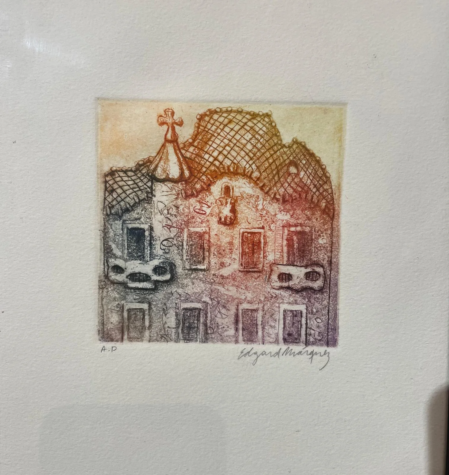 Casa Gaudí - Agua Fuerte - Edgard Márquez - 10x10