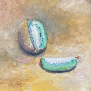 Corte de Kiwi - Bodegón sobre Óleo - Edgard Márquez