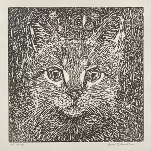 Gato - Xilografía - grabado