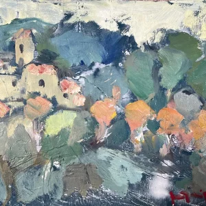 óleo sobre madera 20x26 cm palomo mmiguelena, nombre de la obra a la tardar 3